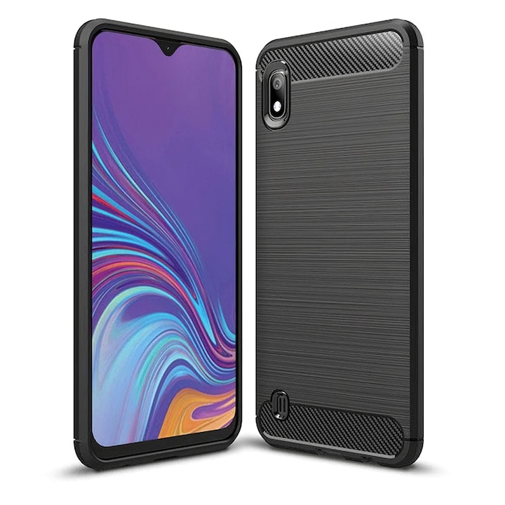 Кейс за Samsung Galaxy A10 A105, Carbon, Precision Fit, U186, черен