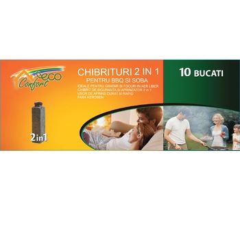 Chibrituri pentru aprins focul din fibra lemnoasa ECO CONFORT, 10buc Chibrituri pentru aprins focul din fibra lemnoasa ECO CONFORT, 10buc