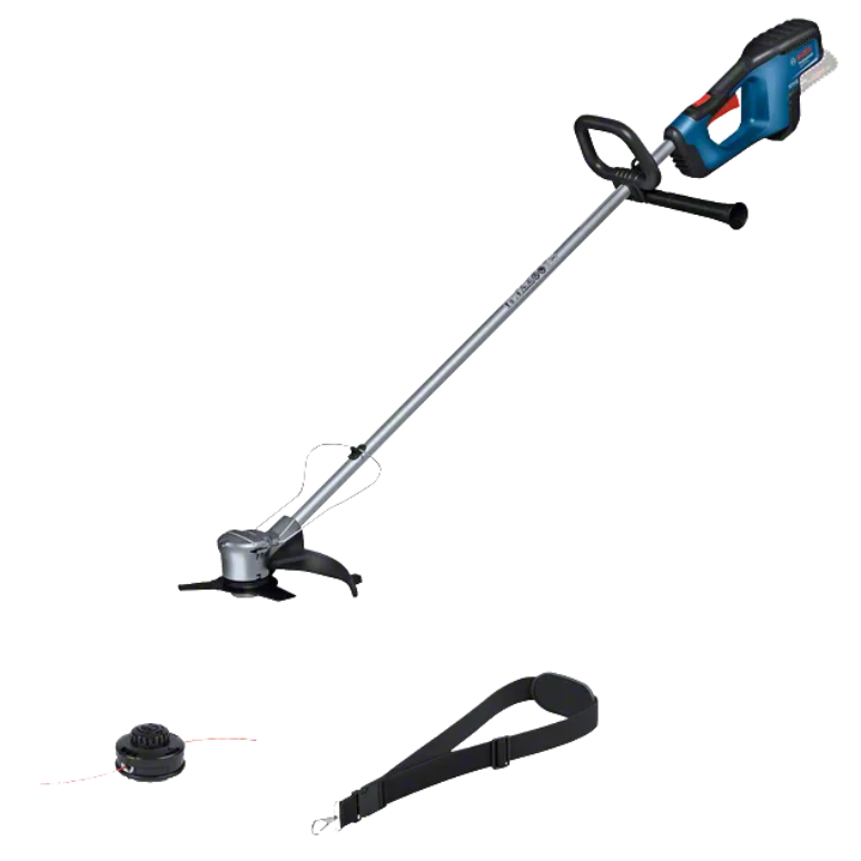 Trimmer pentru tuns gazon/iarba pe acumulator Bosch Professional GFR 18V-23, 18 V, diametru taiere cu disc 23 cm, diametru taiere cu fir 33 cm, viteza variabila, motor fara perii,