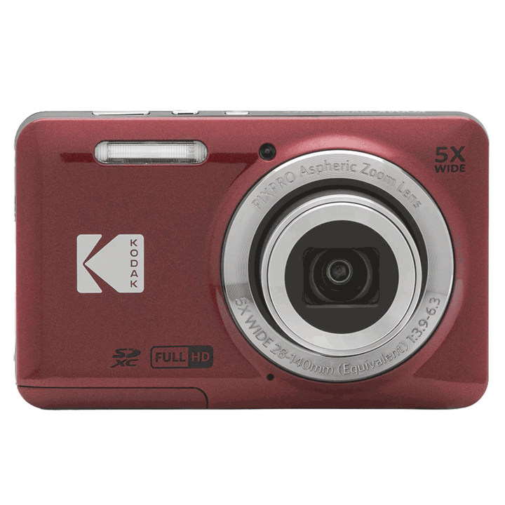 Aparat Foto Kodak PixPro FZ55, 16 MP, Zoom 5X, Vlogging, Full HD – 1080p, Rosu