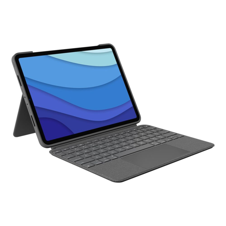Husa Logitech Combo Touch cu tastatura si trackpad detasabile pentru iPad Pro 11 (1st, 2nd, 3rd, 4th), Layout DE, Grafit