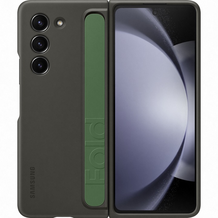 Kaлъф за Samsung Galaxy Z Fold5 F946, стоящ капак с каишка, Xtreme Armor, U534, сив