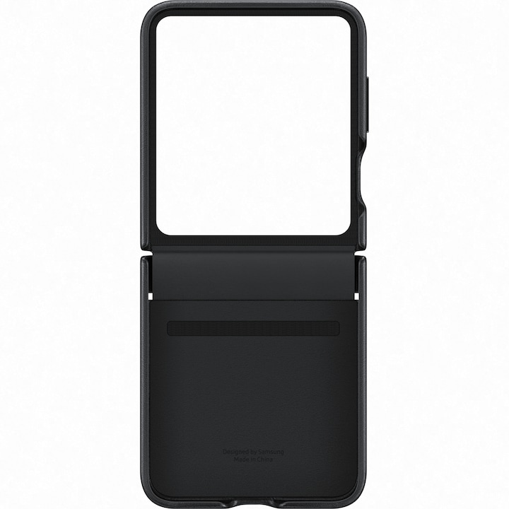 Carcasa de protectie compatibila cu Samsung Galaxy Z Flip5 F731, Flap Eco-Leather Case, CN1615, Black