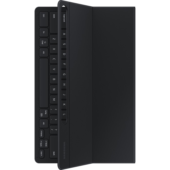 Защитен калъф за клавиатура за Samsung Galaxy Tab S9+, Тънък калъф тип книга, Elite Armor, U548, Deep Dark
