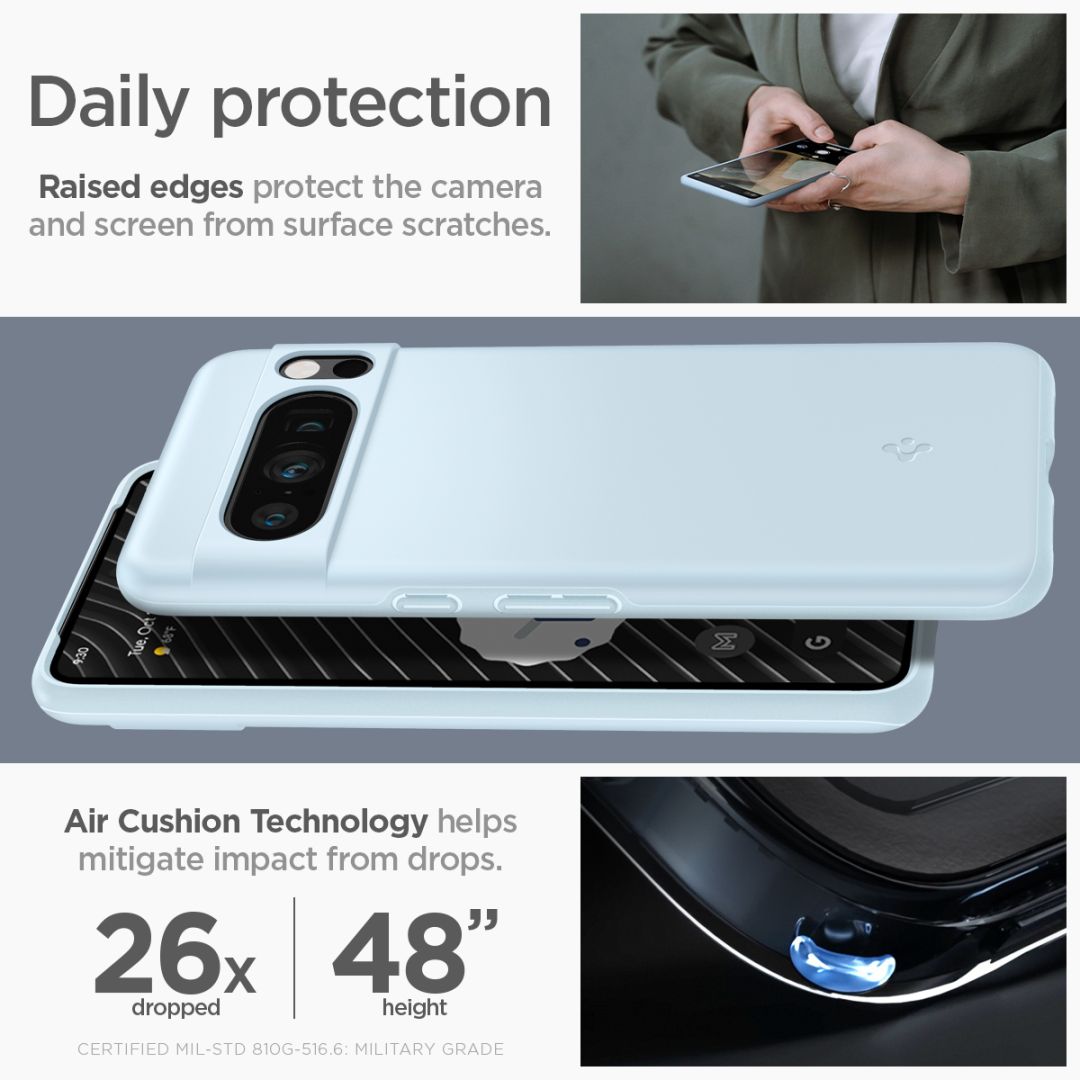 Spigen Thin Fit, mute blue - Google Pixel 8 Pro