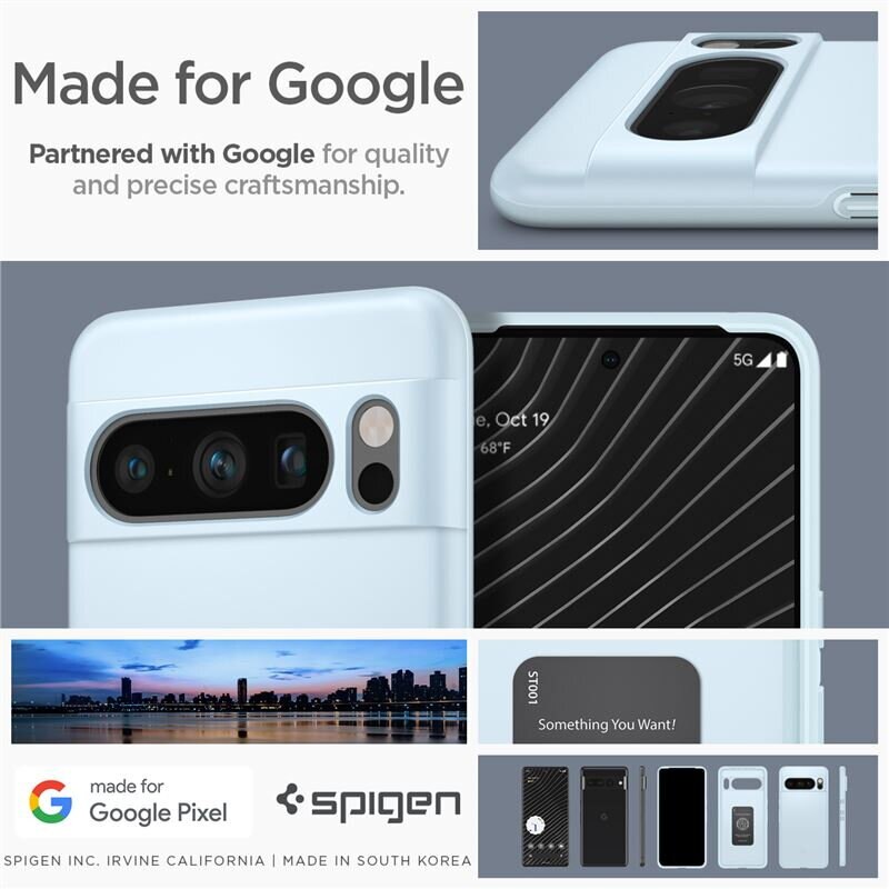Spigen Thin Fit, mute blue - Google Pixel 8 Pro