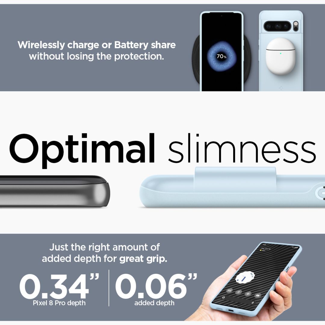 Spigen Thin Fit, mute blue - Google Pixel 8 Pro