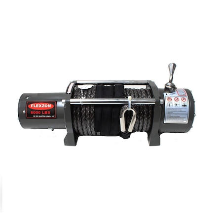 Troliu electric cu telecomanda pentru remorcare autoturisme, jeep, asistenta rutiera, 6000LBS 2720kg, 12V-24V