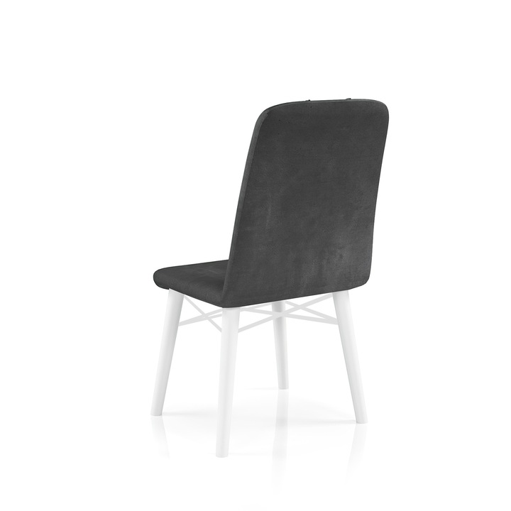 Set Masa Extensibila 80 x 170 Gri Antracit HAMAN Babyface 2 buc Banchete 2 buc Scaune