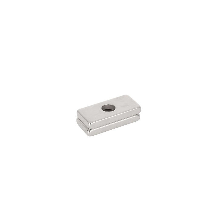 Neodímium mágneslap készlet csavaros vezetővel, 20 x 10 x 3 mm, 2 elem, Geko G02422