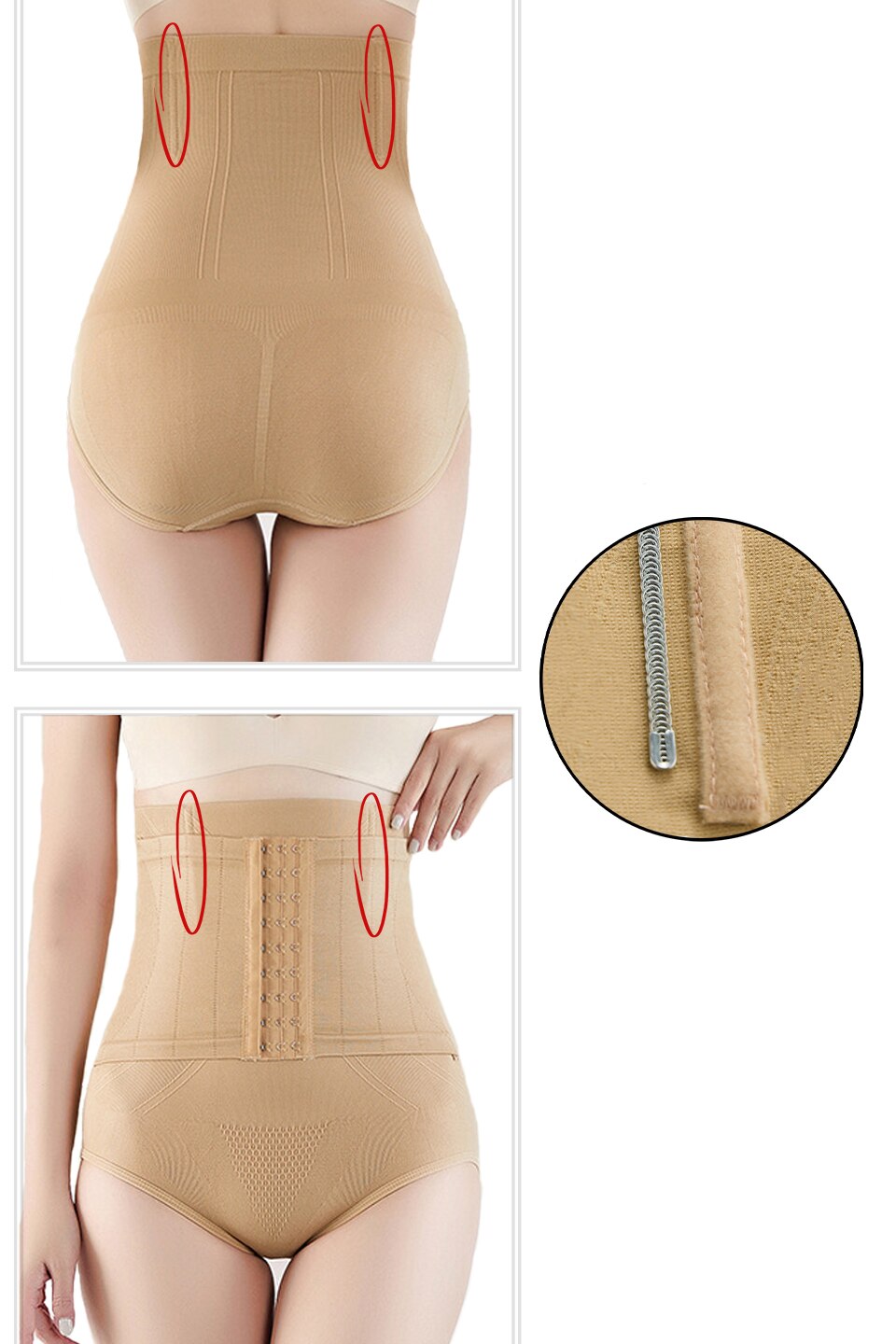 Lenjerie modelatoare tip body, compresie abdominala, efect de lifting al  bustului si feselor, deschidere in zona inghinala, zenifique, nude