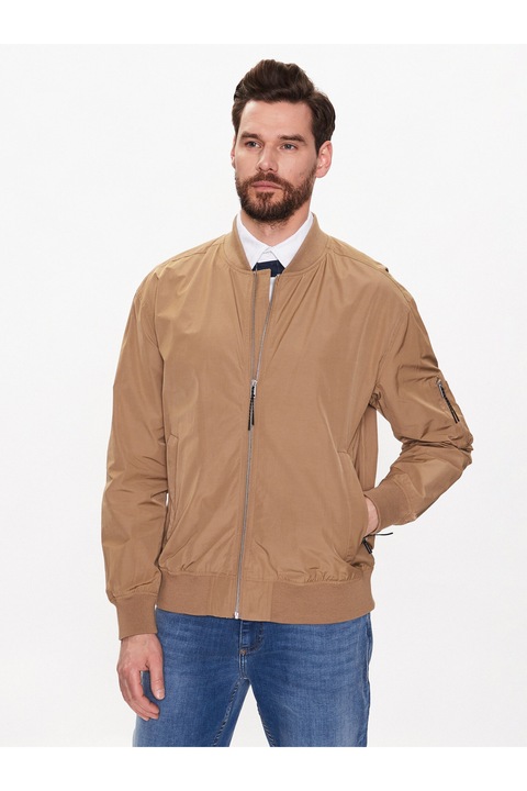Férfi bomber dzseki, Lindbergh, poliészter, Barna