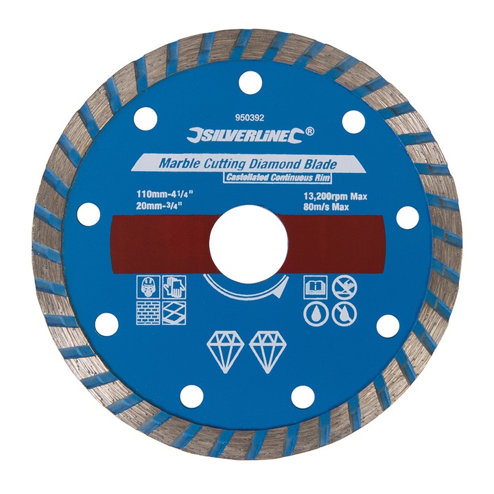 Disc taiat marmura 110 x 20mm, Silverline