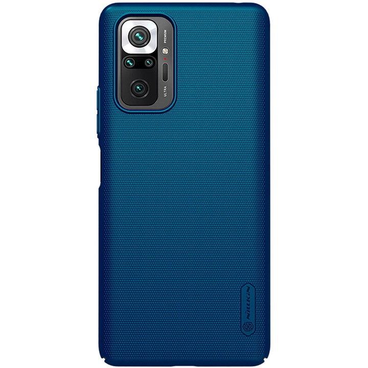 Защитен капак, съвместим с Xiaomi Redmi Note 10 Pro/Note 10 Pro Max, Super Frosted Shield, TPU, син