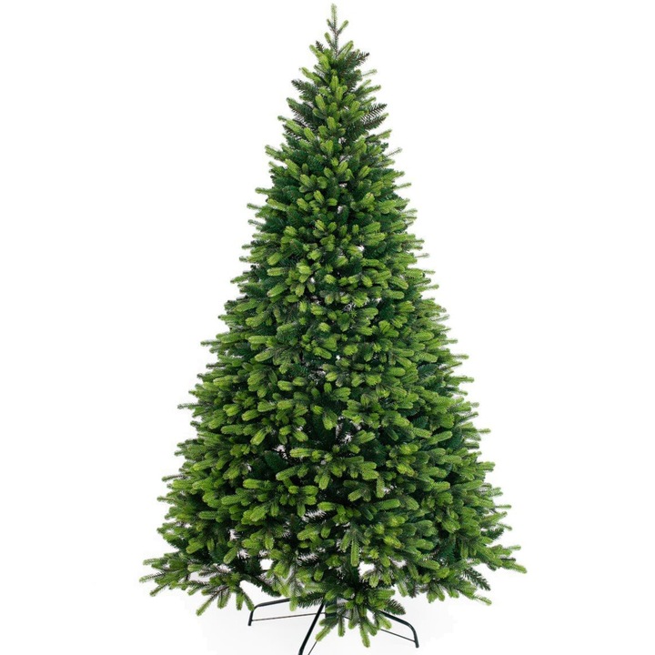 Изкуствена коледна елха Deluxe от Sersimo, Карпати със зелени връхчета, 2D+3D, 250см