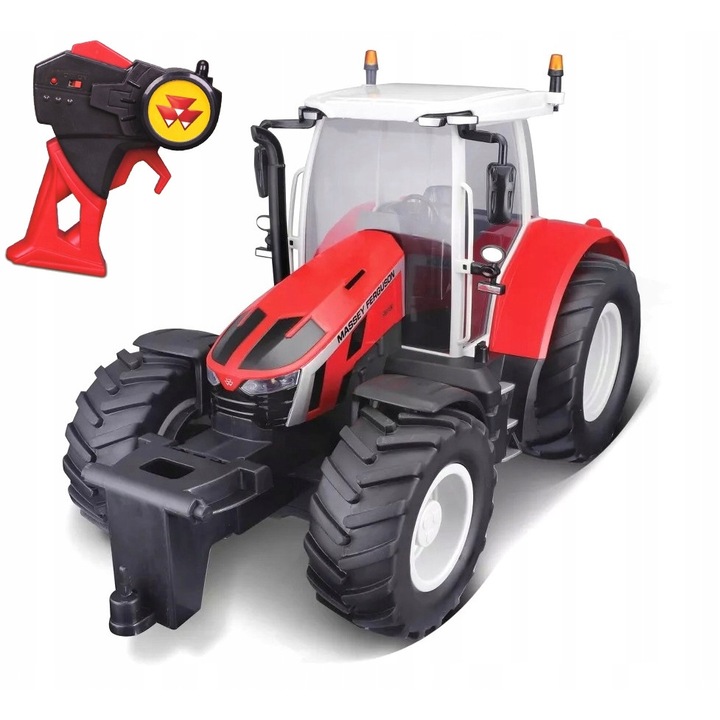 Играчка трактор с дистанционно управление, Maisto, Пластмаса, Massey Ferguson 5S.145 D6, Многоцветен
