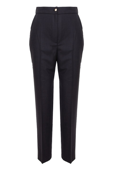 Acob à porter, Pantaloni de lana cu talie inalta, Negru, M