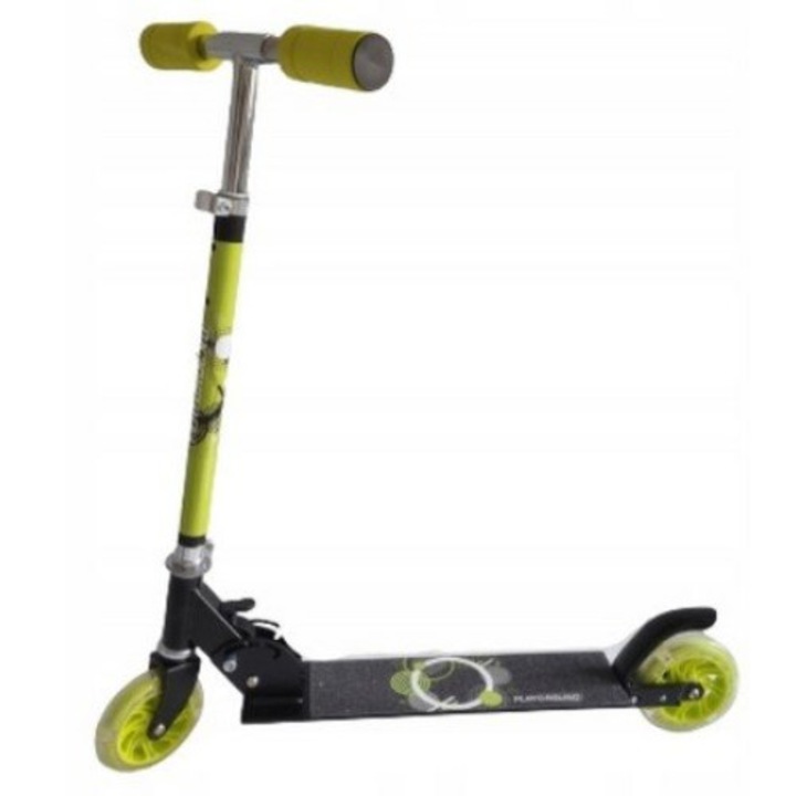 Детска тротинетка, Площадка, Товароносимост 50кг, Жълта/Черна