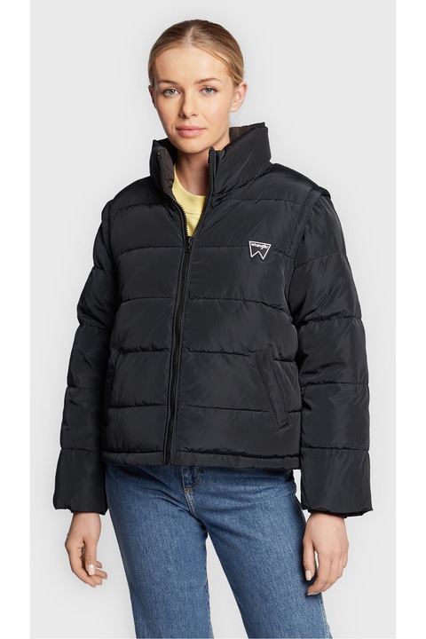 Női kabát, Wrangler, poliészter, fekete, Fekete