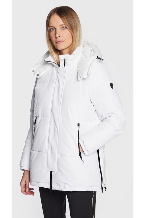 Női kabát, EA7 Emporio Armani, poliészter, fehér, Fehér