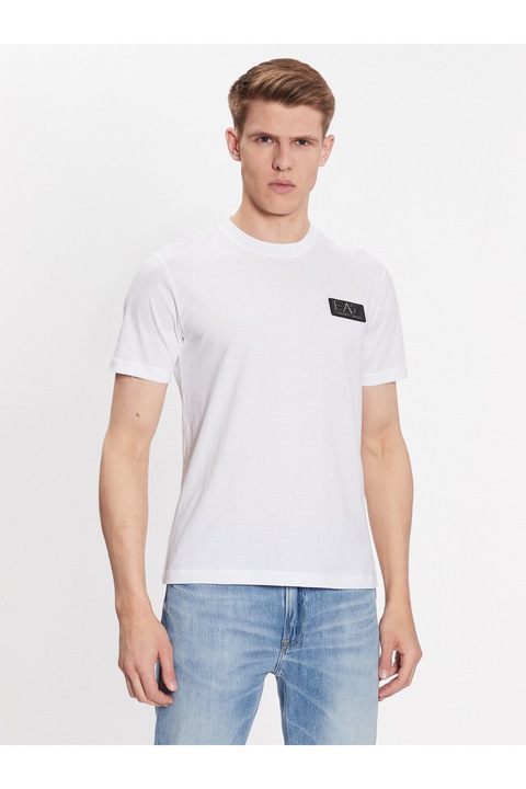 Tricou barbati, EA7 Emporio Armani, Bumbac, Alb