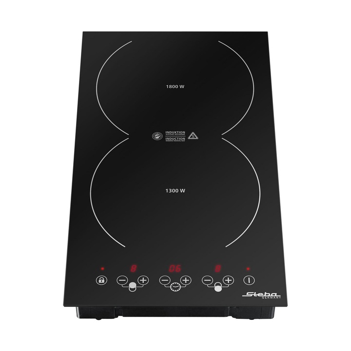 Plita incorporabila Hansa BHI68621, Inductie, 4 zone de gatit, Touch control, 60 cm, Sticla neagra