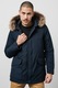 Woolrich, Geaca parka cu blana sintetica Daytona, Albastru marin, XL