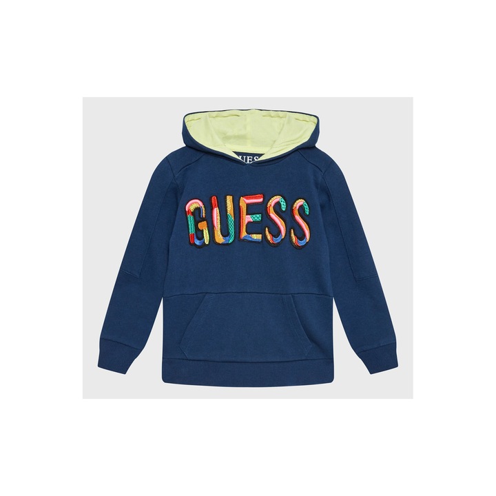 Bluza copii, Guess, Bumbac organic, Albastru