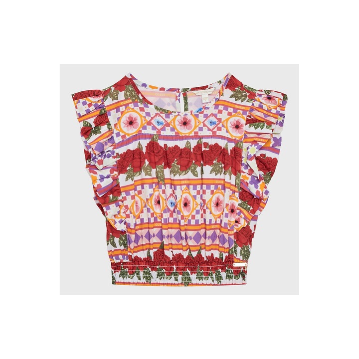 Bluza copii, Guess, Viscoza, Multicolor