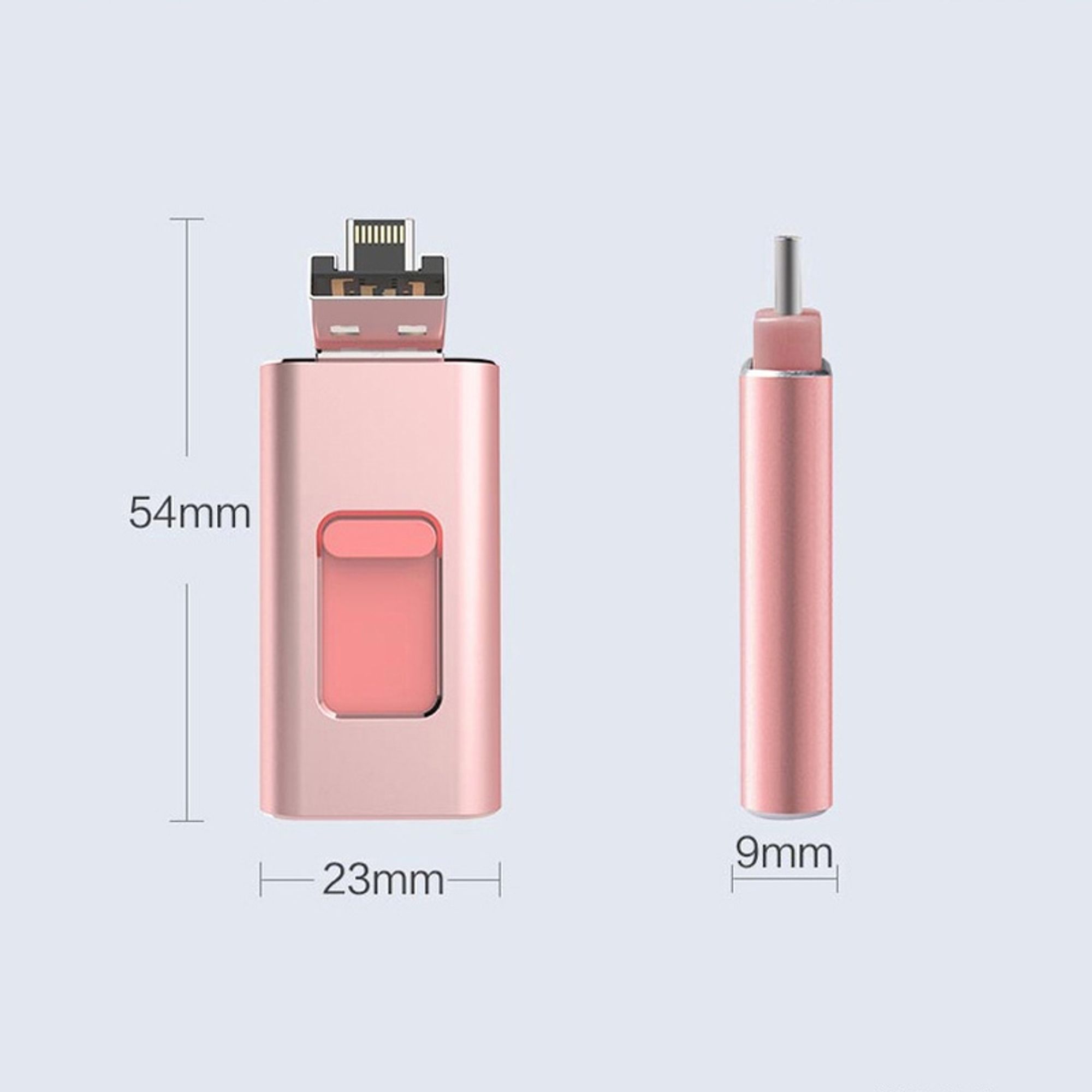 USB памет, Флашка, 4 в 1, Micro USB, TYPE C, Lightning, Съвместим ...
