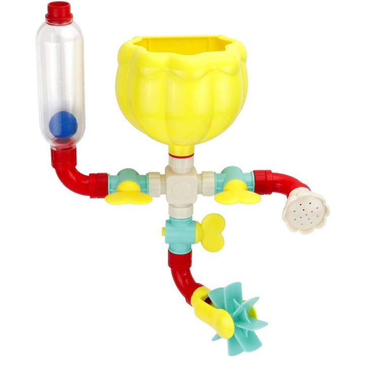 Építőipari fürdőszobai szett, szívókorong, tanulás játékon keresztül, 33x29 cm, + 3 év, Utility One