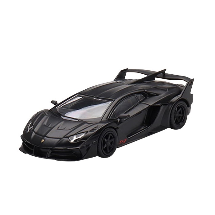 MINI GT Lamborghini Aventador Black② Macheta auto Lamborghini Aventador GT EVO Negru Mat MGT502, 1:64