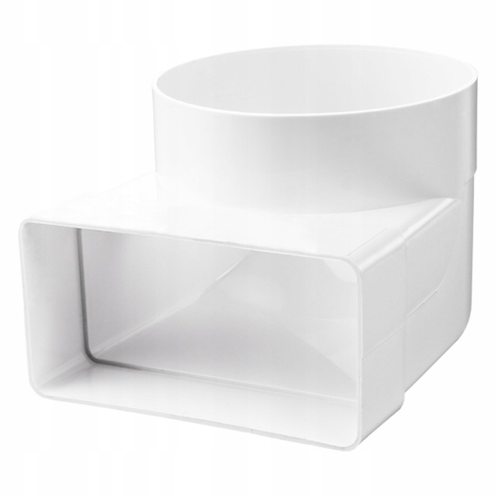 Racord pentru ventilatie, PVC, Vents, cot reducere, 110X55 mm