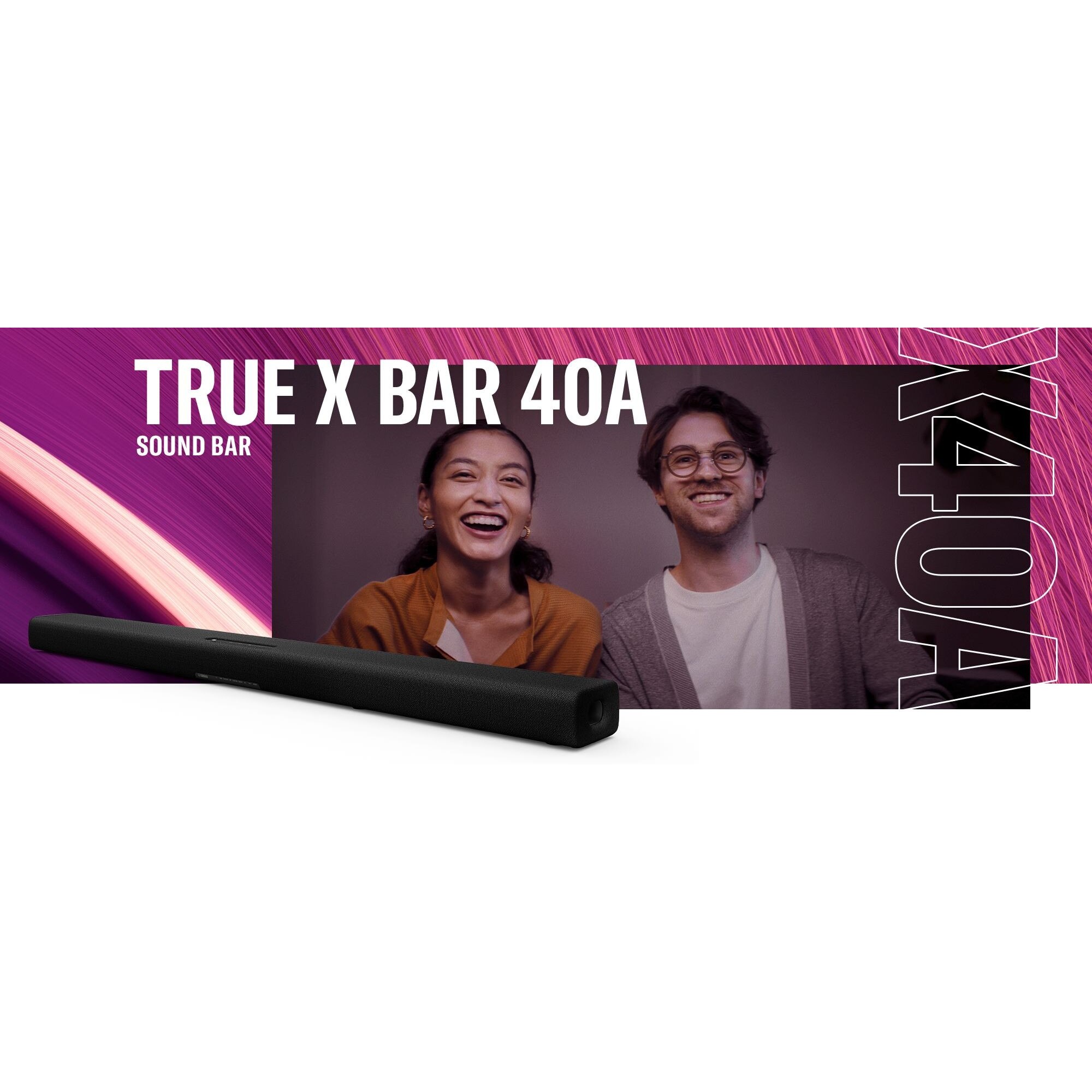 Soundbar Yamaha True X BAR40, Dolby Atmos, Negru