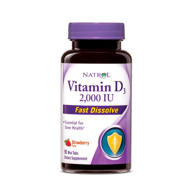 Vitamine Natrol Vitamin D3 2,000 IU Fast Dissolve, 90 tabs