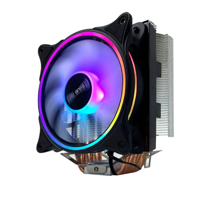 Cooler Procesor Pro Gaming 360W, 6 pipe cupru, ARGB PWM, AURA SYNC, Compatibil Intel/AMD