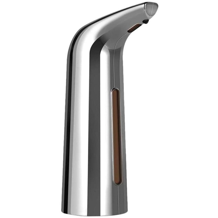 Automata szappanadagoló, ABS, infravörös érzékelő, 400ml, ezüst, 70x116x214mm