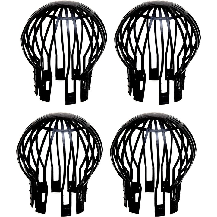 Set 4 protectii flexibile pentru Jgheaburi, QttvbTna, Rezistente la intemperii, Polipropilena, Negru