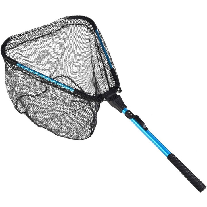 Horgászháló, QttvbTna, teleszkópos, összecsukható, 44cm