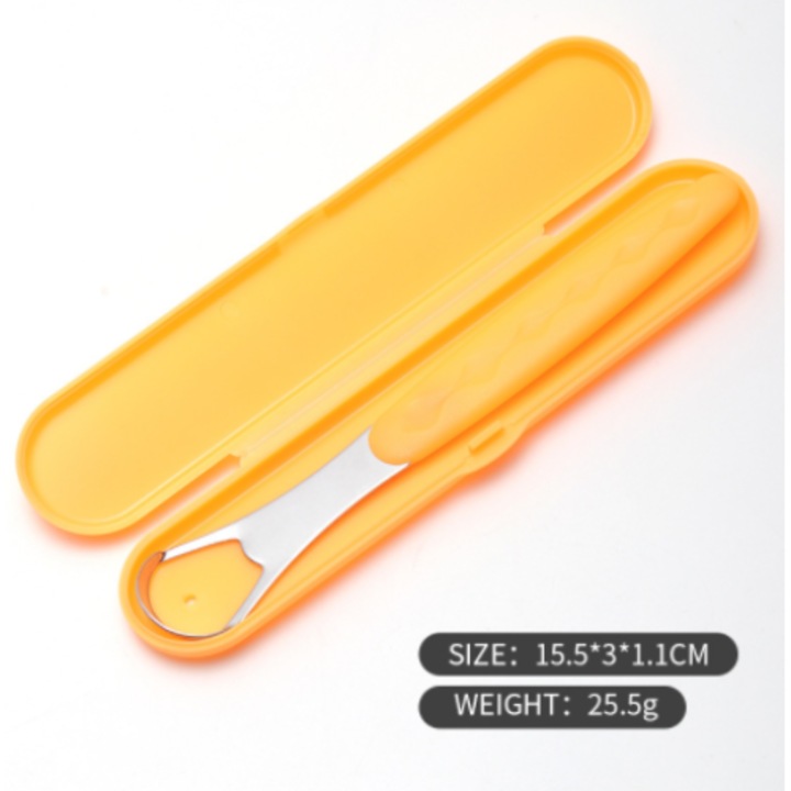 Nyelvtisztító eszköz, Rozsdamentes acél, Narancs