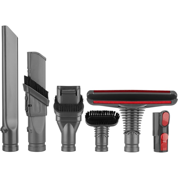 Set accesorii compatibile aspiratoare Dyson, kit complet curatare, multicolor, adaptor inclus