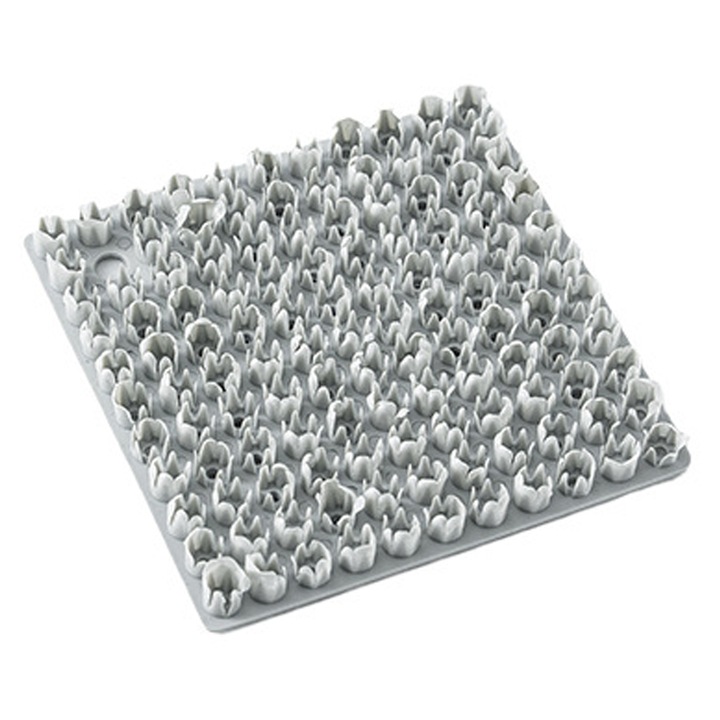 Set 2 suporturi de scurgere, Silicon Flexibil, cu Suport pentru Deget, Ventuza, Gri