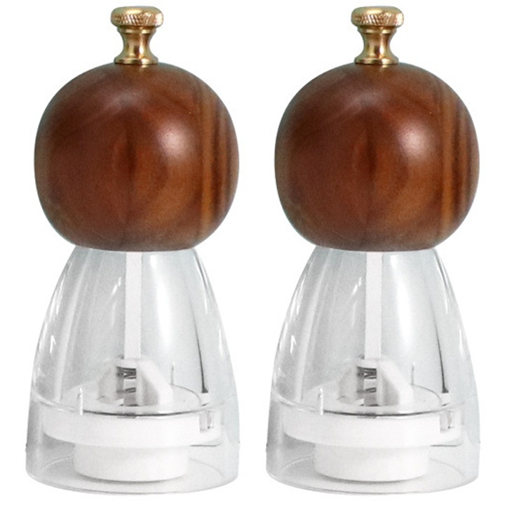 Macinator de piper manual, sticla acrilica, mic