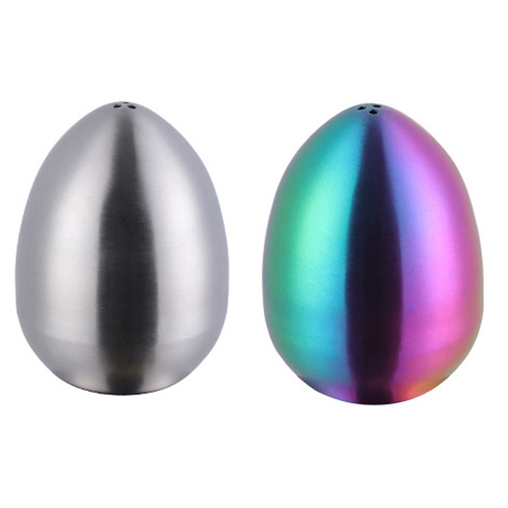 Set de condimente din otel inoxidabil, design modern, 3 orificii, multicolor