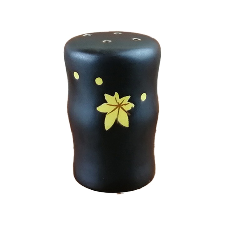 Set recipient condimente din ceramica, design pictat manual, turcoaz, 2 piese