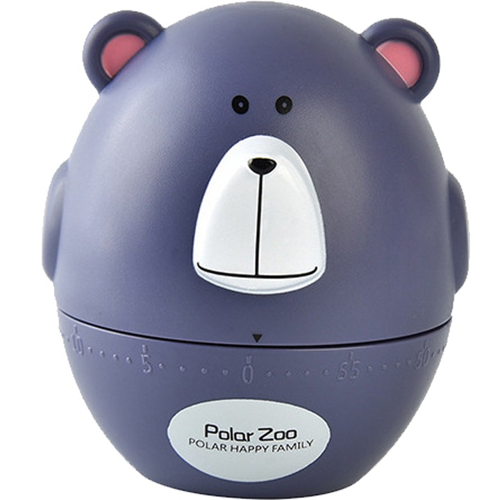 Cronometru mecanic de bucatarie, 60 minute, din otel inoxidabil si plastic, usor de utilizat