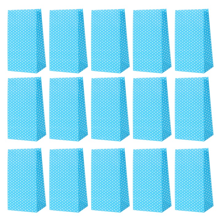 Set 24 Pungi Cadou, Albastru, 13x8x24cm