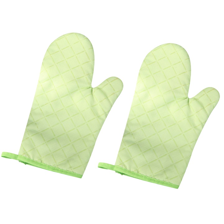 Sütőkesztyű, hőálló, pamut belsővel, csúszásmentes, 500 fok, főzéshez, 30x15cm