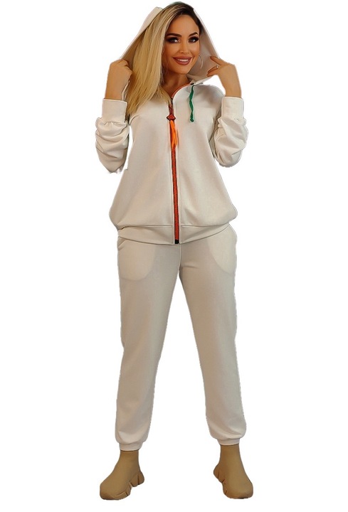 Trening dama, WildFashion, Viscoza, Albastru/Verde, Alb