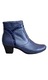 Ghete dama din piele naturala, cu fermoar MVS36BL, Bleumarin
